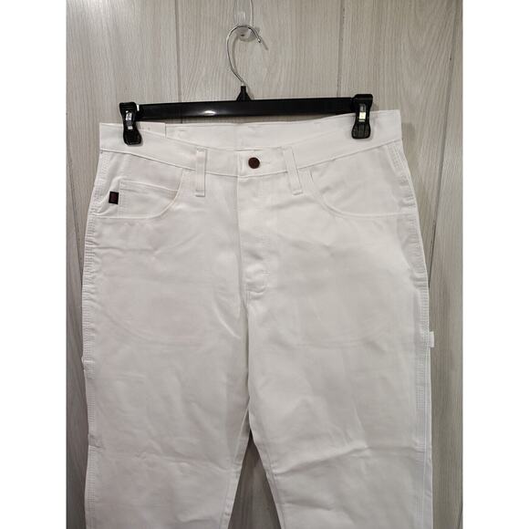 Red Kap Men's Painter Dungaree Carpenter Paints White 34 X 32 - Picture 2 of 11